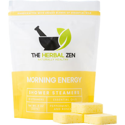 Picture of Morning Energy Shower Steamers Aromatherapy with Peppermint and Lemon Essential Oils Shower Bomb Aromatherapy, Spa Day Gifts, Self Care Gift, Birthday Gifts for Women and Men, Shower Bath Bomb