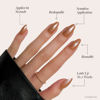 Picture of Glamnetic Press On Nails - Maple Glaze | Short Almond Nude Brown Neutral Nails with Glaze Finish | 15 Sizes - 30 Nail Kit with Glue