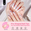 Picture of Beetles Gel Nail Tips Easy Nail Extension Pre-shaped Medium Coffin Nail Tips 12 Sizes 288Pcs Gelly Tips Clear Press on Nail Tips Full Cover False Nails Gifts for Girls Women