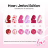 Picture of modelones Gel Nail Polish Set, 6 Colors Pitaya Hot Pink Gel Polish Mermaid Pink Red Love-heart Glitter Gel Polish Red Cat Eye Nail Gel Polish W Magnet & Pen Soak Off LED Valentines Nail Art DIY Gift
