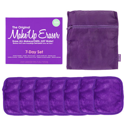 Picture of The Original MakeUp Eraser, 7-Day Set, Erase All Makeup With Just Water, Including Waterproof Mascara, Eyeliner, Foundation, Lipstick, Sunscreen, and More! Queen Purple, 7ct.