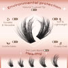 Picture of Focipeysa Fluffy Lash Clusters Kit D Curl Lashes Extensions Thick Volume Eyelash Clusters DIY Eyelash Extension with Lash Glue Lash Bond and Seal 10-16mm Fluffy Cluster Eyelash Extension DIY Lashes