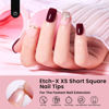 Picture of Beetles Gel Nail Tips Extra Short Square Nail Tips,288 pcs 12 Sizes Full Cover Nail Tips Half Matte Acrylic Nail Tips Square Fake Nails Nail Extensions Kit Valentine's Day Gift for Women