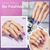 Picture of Modelones Gel Nail Polish Set, 6 Colors Purple-Red/Black/Blue Sparkle Chameleon Glitter Gel Polish Fall Winter Purple-Black Color Changing 9D Cat Eye Nail Gel polish W Magnet Soak Off LED Nail Art Gel