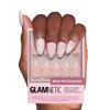 Picture of Glamnetic Press On Nails - Heavenly | Semi-Transparent Neutral Nude Trendy French Tip Short Almond Fake Nails, Reusable | 15 Sizes - 30 Nail Kit