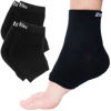 Picture of ZenToes Moisturizing Sleep Socks with Vitamin E, Olive Oil and Jojoba Seed Oil to Soften and Hydrate Dry Cracked Heels (Cotton Black, Regular)