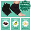 Picture of ZenToes Moisturizing Sleep Socks with Vitamin E, Olive Oil and Jojoba Seed Oil to Soften and Hydrate Dry Cracked Heels (Cotton Black, Regular)
