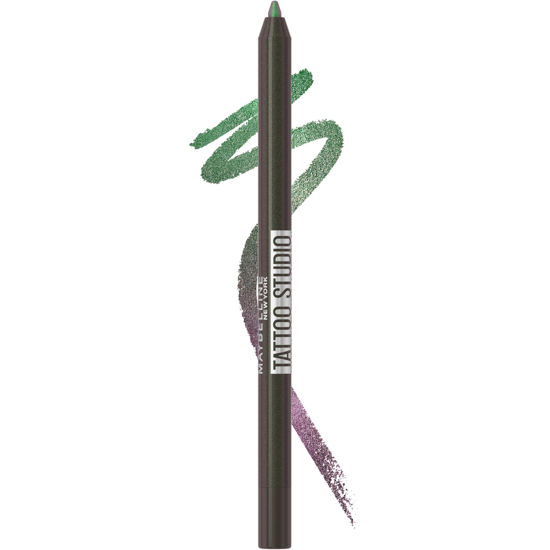 Picture of MAYBELLINE Tattoo Studio Long-Lasting Sharpenable Eyeliner Pencil, Glide on Smooth Gel Pigments with 36 Hour Wear, Waterproof, Aurora Flip, 1 Count