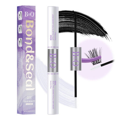 Picture of B&Qaugen B&Q Lashes Bond and Seal Waterproof 10ML Bond and Seal Long Lasting Lash Bond DIY Lash Extension Bond and Seal for Beginner Eyelash Bond and Seal (YJShuangT-Black)