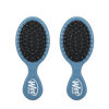 Picture of Wet Brush Mini Detangler Hair Brush, Elemental Blue - Detangling Travel Hair Brush - Ultra-Soft IntelliFlex Bristles Glide Through Tangles with Ease - Pain-Free - All Hair Types (Pack of 2)