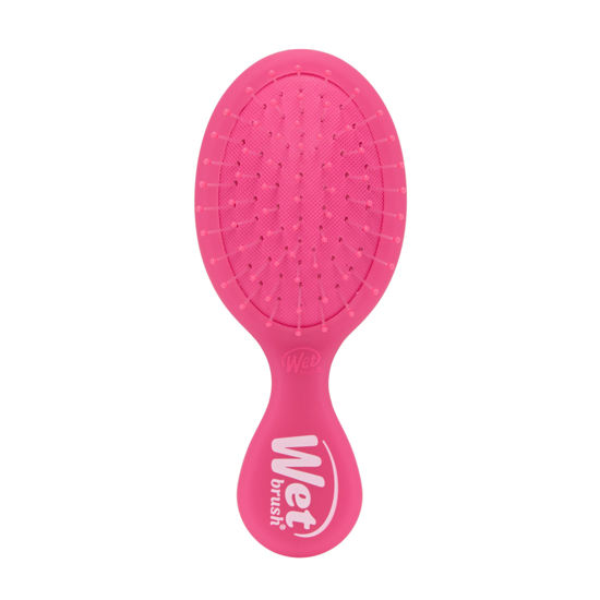 Picture of Wet Brush Mini Detangler Hair Brush, Pink Frost - Detangling Travel Hair Brush - Ultra-Soft IntelliFlex Bristles Glide Through Tangles with Ease - Pain-Free - All Hair Types