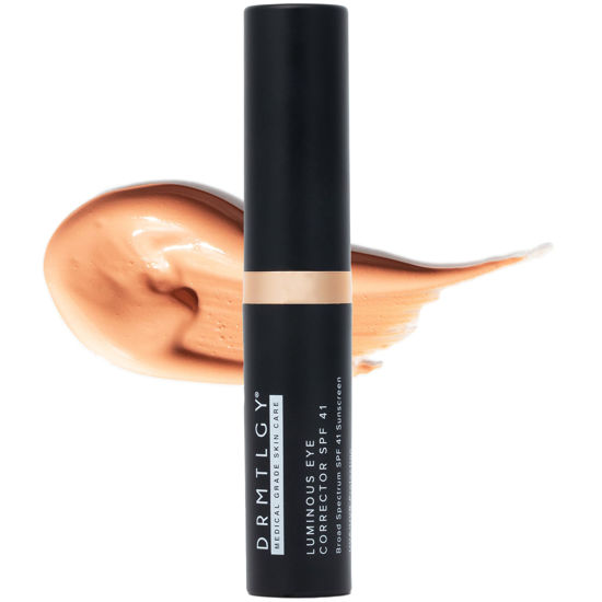 Picture of DRMTLGY Luminous Eye Corrector SPF 41, Under Eye Color Corrector for Dark Circles, Anti-Aging Tinted Eye Cream, Hydrating Eye Serum with Peach Undertone, Tan