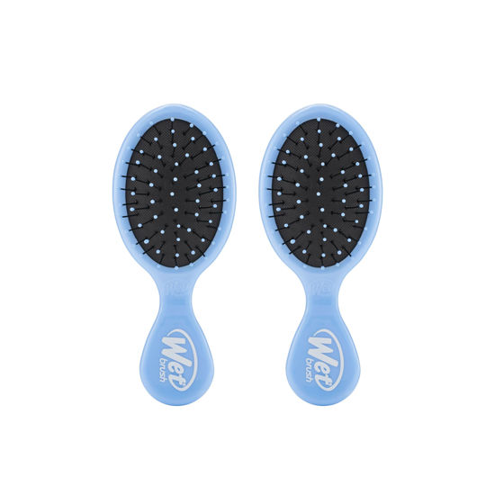 Picture of Wet Brush Detangling Brush, Mini Detangler Brush (Sky) - Wet & Dry Tangle-Free Hair Brush for Women & Men - No Tangle Soft & Flexible Bristles for Straight, Curly, & Thick Hair (Pack of 2)