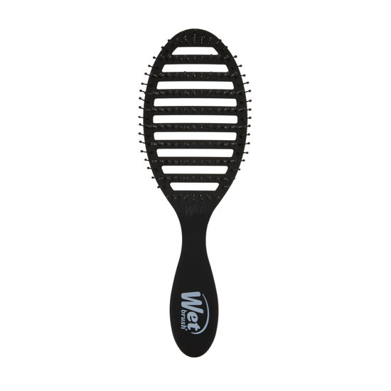 Picture of Wet Brush Speed Dry Hair Brush, Black Frost - Vented Design & Soft HeatFlex Bristles Are Blow Dry Safe - Ergonomic Handle Manages Tangles - Pain-Free Hair Accessories
