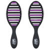 Picture of Wet Brush Refresh and Extend Speed Dry Black Detangling Hair Brush -Vented Design Ultra Soft HeatFlex Bristles Are Blow Dry Safe -Removes Dirt Excess Oils & Impurities-Charcoal Bristles (Pack of 2)