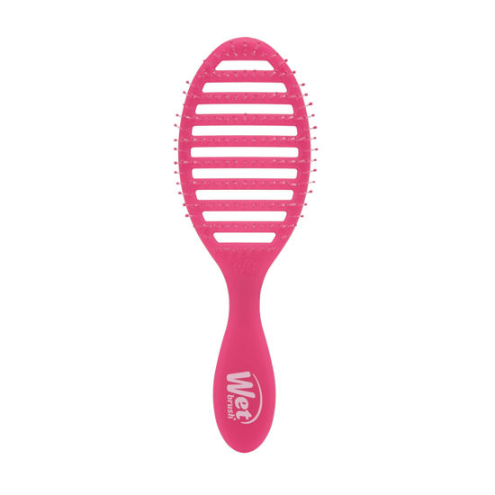 Picture of Wet Brush Speed Dry Hair Brush, Pink Frost - Vented Design & Soft HeatFlex Bristles Are Blow Dry Safe - Ergonomic Handle Manages Tangles - Pain-Free Hair Accessories