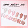 Picture of modelones Gel Nail Polish Set 6 Colors Nude Pink Glitter Gel Nail Polish Neutral Pearl Pink Shimmer Skin Tone Soak Off UV Bubble Bath Collection For Nail Art DIY Salon New Year Gifts For Women Girl
