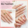 Picture of modelones Gel Nail Polish Set 6 Colors Nude Pink Glitter Gel Nail Polish Neutral Pearl Pink Shimmer Skin Tone Soak Off UV Bubble Bath Collection For Nail Art DIY Salon New Year Gifts For Women Girl