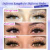 Picture of Yawamica Lash Extension Kit Wispy Lash Clusters Kit C Curl Eyelash Clusters 10-18mm Cluster Eyelash Extensions Kit Soft Individual Lashes DIY Lash Kit with Lash Cluster Glue Lash Tweezers by Self