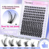 Picture of Yawamica Lash Extension Kit Wispy Lash Clusters Kit C Curl Eyelash Clusters 10-18mm Cluster Eyelash Extensions Kit Soft Individual Lashes DIY Lash Kit with Lash Cluster Glue Lash Tweezers by Self