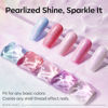 Picture of modelones Glitter Gel Top Coat, 2-in-one Pearl Gel Nail Polish Clear Glitter Glossy Sparkle Finish Long Lasting Soak Off Mermaid Shimmer Pearlescent Glitter Gel Polish Nail Art Home DIY, 10 ML