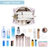 Picture of Narwey Cute Floral Makeup Bag Travel Cosmetic Bag Organizer Toiletry Bag Make Up Bags with Organized Pocket for Women (Large, Little Dusty Pink Flower)
