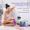 Picture of BLITZWAX Waxing Kit for Women and Men Hair Removal Wax Warmer for Face, Chest, Body, Bikini and Sensitive Skin, Beginner Hard Wax Kit with 32pcs Wax Spatulas, Easy to Clean for Home Use(Green-Purple)