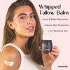 Picture of Beef Tallow for Skin (Unscented 4 oz) - Whipped Tallow Balm for Face and Body - Natural Moisturizer for Sensitive Dry Skin - Handmade Body Butter Lotion - 100% Grass-Fed - Gentle Skincare