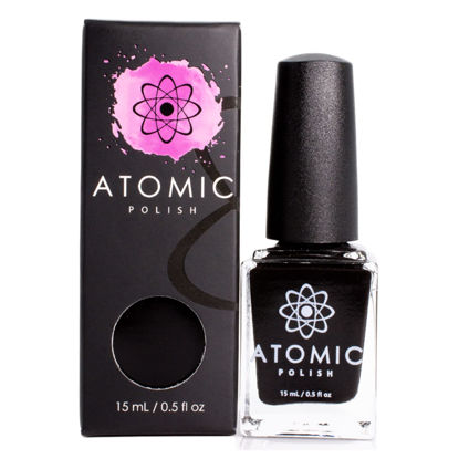Picture of Matte Black Nail Polish - Atomic Polish - Carbon (C) Matte