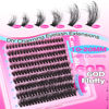 Picture of calphdiar Fluffy Lash Clusters 60D Volume Eyelash Clusters 10-20mm Wispy Individual Lashes Thick Cluster Eyelash Extensions D Curl Lashes Clusters 180pcs DIY Lash Extension for Beginners