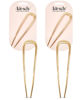 Picture of Kitsch Metal French Hair Pins for Women - Gold French Pins for Thick Hair, U Shaped Hair Pins, Metal Hair Pin for All Hair Types, Hair Sticks for Buns, French Twist Hair Pin, Hair Fork - 2pc Gold