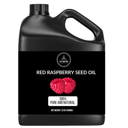 Picture of Naturevibe Botanicals Red Raspberry Oil 32 Ounces | 100% Pure and Natural | Great for Skin Care and Hair Care