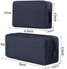 Picture of CAAORDKSO Electronic Organizer Travel Cable Accessories Bag, Electronic Organizer Case, Electronic Accessories Organizer Bag for Cable, Cord, Charger, Phone, Power Bank, Earphone (Big-Navy Blue)