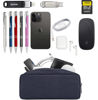 Picture of CAAORDKSO Electronic Organizer Travel Cable Accessories Bag, Electronic Organizer Case, Electronic Accessories Organizer Bag for Cable, Cord, Charger, Phone, Power Bank, Earphone (Big-Navy Blue)