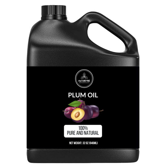 Picture of Naturevibe Botanicals Plum Oil 32 Ounces | 100% Pure and Natural | Great for Skin Care and Hair Care