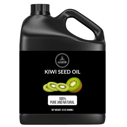 Picture of Naturevibe Botanicals Kiwi Oil 32 Ounces | 100% Pure and Natural | Great for Skin Care and Hair Care