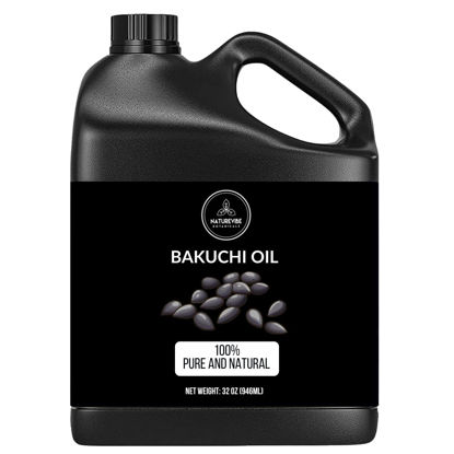 Picture of Naturevibe Botanicals Bakuchi (Babchi) Oil 32 Ounces | 100% Pure and Natural | Great for Skin Care and Hair Care