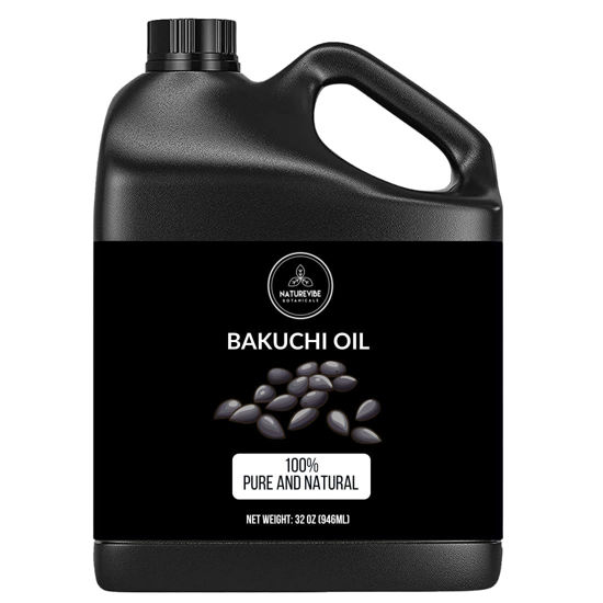 Picture of Naturevibe Botanicals Bakuchi (Babchi) Oil 32 Ounces | 100% Pure and Natural | Great for Skin Care and Hair Care