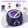 Picture of BLITZWAX Waxing Pot Hair Removal for Beginners 16oz Hot Wax Machine for Sensitive Skin/Beard/Chest/Back/Facial/Legs, Hard Wax Warmer with Precise Temperature Control for At-Home Grooming (Deep Blue)