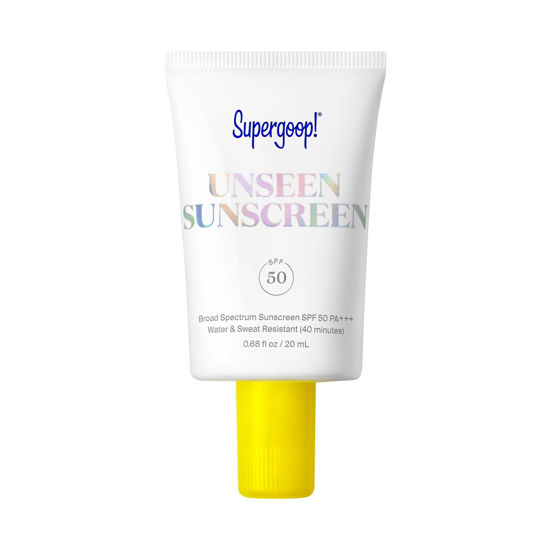 Picture of Supergoop! Unseen Sunscreen SPF 50 Invisible Sun Protection for Face - Broad Spectrum Face Sunscreen + Makeup-Gripping Primer - Weightless, Scentless, Oil Free - For All Skin Types - 0.68 fl oz