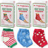 Picture of Dr. Frederick's Holiday Fuzzy Heel Socks - 3 Pairs - Christmas Self-Care Gift - Cozy Gel-Lined Sleep Socks - Spa Pampering Gift Set - Soothe Dry, Cracked Feet Overnight - Holiday Special Editions