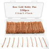 Picture of 330 PCS Rose Gold Bobby Pins for Women Girls, 2.17 Inch Long Super Grip Blonde Hair Pins with Box