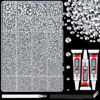 Picture of 25000Pcs Resin Rhinestones with Tweezers for Crafting, Silver 2-6mm Mixed Sizes Bedazzling Crystal with 3Pcs 10ml B7000 Jewelry Glue for DIY Crafts Clothing Tumblers Shoes Fabric Nail Art