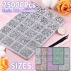 Picture of 25000Pcs Resin Rhinestones with Tweezers for Crafting, Silver 2-6mm Mixed Sizes Bedazzling Crystal with 3Pcs 10ml B7000 Jewelry Glue for DIY Crafts Clothing Tumblers Shoes Fabric Nail Art