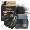 Picture of I DEW CARE Biotin Hair Root Touch Up Powder Dry Shampoo - Tap Secret Black | Korean Black Ginseng, Hair Strengthening, Non-aerosol, Benzene-free, Travel Size, Texture Powder for Dark Hair, 0.24 oz.