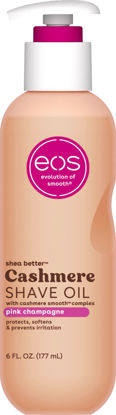 Picture of eos Cashmere Shave Oil, Pink Champagne, Soothing and Moisturizing, Prevents Irritation and Razor Burn, Entire Bikini Area-Approved, 6 fl oz