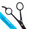 Picture of Equinox International Professional Hair Cutting Scissors - 6.5 Inches Overall Length - Barber Scissors for Men and Women - Professional Scissors for Salon and Home Use - Black Professional Shears