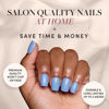 Picture of Glamnetic Press On Nails - Cashmere Blue | Opaque Soft Pale Blue Short Squoval False Nails, Reusable Stick On Fake Nails with Glue | Salon Quality | 15 Sizes - 30 Nail Kit