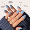 Picture of Glamnetic Press On Nails - Cashmere Blue | Opaque Soft Pale Blue Short Squoval False Nails, Reusable Stick On Fake Nails with Glue | Salon Quality | 15 Sizes - 30 Nail Kit