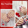 Picture of modelones Gel Nail Polish Set, 6 PCS Valentine's Day Red Burgundy Purple Glitter Gel Polish Colors Cat Eye Chameleon Shimmer Soak OFF LED Nail Art Gel Nail Kit Manicure Salon DIY Nails Gift
